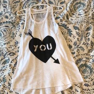 white tank top with design